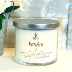 Bonfire 3-Wick E-Oil Scented Beeswax Blend Candle